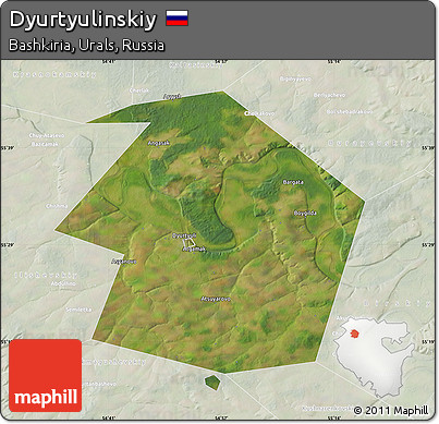 Satellite Map of Dyurtyulinskiy, lighten