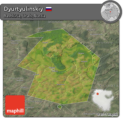 Satellite Map of Dyurtyulinskiy, semi-desaturated