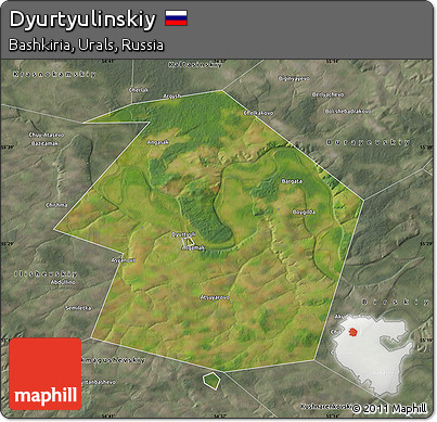 Satellite Map of Dyurtyulinskiy, semi-desaturated