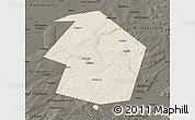Shaded Relief Map of Dyurtyulinskiy, darken