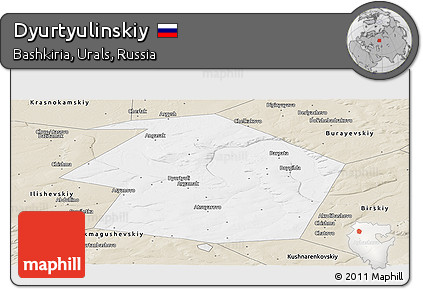 Classic Style Panoramic Map of Dyurtyulinskiy