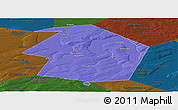 Political Panoramic Map of Dyurtyulinskiy, darken
