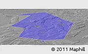 Political Panoramic Map of Dyurtyulinskiy, desaturated