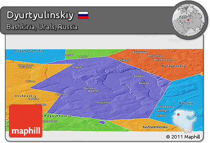 Political Panoramic Map of Dyurtyulinskiy