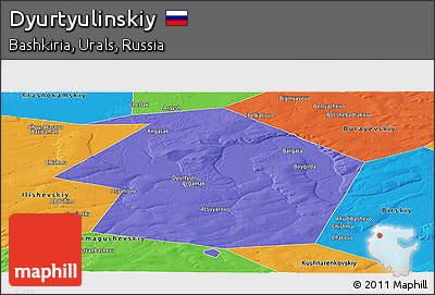 Political Panoramic Map of Dyurtyulinskiy