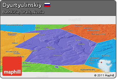 Political Panoramic Map of Dyurtyulinskiy