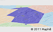 Political Panoramic Map of Dyurtyulinskiy, lighten