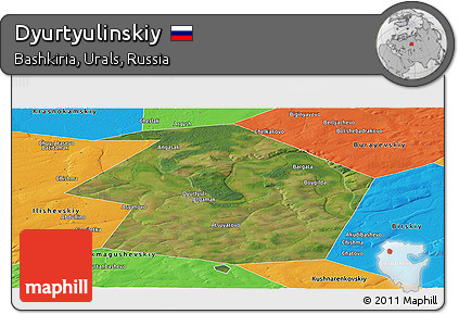 Satellite Panoramic Map of Dyurtyulinskiy, political outside