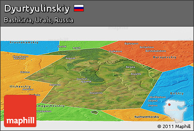 Satellite Panoramic Map of Dyurtyulinskiy, political outside
