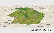 Satellite Panoramic Map of Dyurtyulinskiy, shaded relief outside