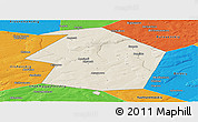 Shaded Relief Panoramic Map of Dyurtyulinskiy, political outside