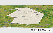 Shaded Relief Panoramic Map of Dyurtyulinskiy, satellite outside
