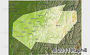Physical 3D Map of Ishimbaysky, darken
