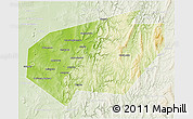 Physical 3D Map of Ishimbaysky, lighten