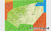 Physical 3D Map of Ishimbaysky, political outside