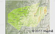 Physical 3D Map of Ishimbaysky, semi-desaturated