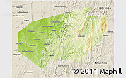 Physical 3D Map of Ishimbaysky, shaded relief outside