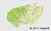 Physical 3D Map of Ishimbaysky, single color outside