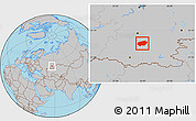 Gray Location Map of Ishimbaysky