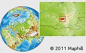 Physical Location Map of Ishimbaysky