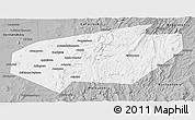 Gray Panoramic Map of Ishimbaysky