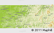 Physical Panoramic Map of Ishimbaysky