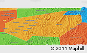 Political Panoramic Map of Ishimbaysky