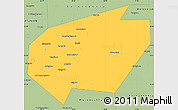 Savanna Style Simple Map of Ishimbaysky