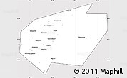 Silver Style Simple Map of Ishimbaysky, cropped outside