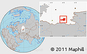 Gray Location Map of Khaybullinskiy, highlighted grandparent region
