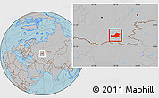Gray Location Map of Khaybullinskiy, hill shading
