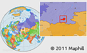 Political Location Map of Khaybullinskiy