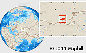 Shaded Relief Location Map of Khaybullinskiy