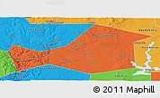 Political Panoramic Map of Khaybullinskiy