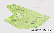Physical 3D Map of Kiginskiy, cropped outside
