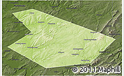 Physical 3D Map of Kiginskiy, darken