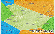 Physical 3D Map of Kiginskiy, political outside