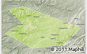 Physical 3D Map of Kiginskiy, semi-desaturated