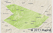 Physical 3D Map of Kiginskiy, shaded relief outside