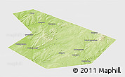 Physical 3D Map of Kiginskiy, single color outside
