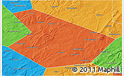 Political 3D Map of Kiginskiy
