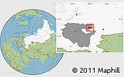 Savanna Style Location Map of Kiginskiy, highlighted country, highlighted parent region