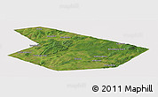 Satellite Panoramic Map of Kiginskiy, cropped outside