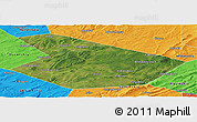 Satellite Panoramic Map of Kiginskiy, political outside