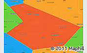 Political Simple Map of Kiginskiy