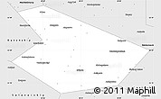 Silver Style Simple Map of Kiginskiy