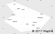 Silver Style Simple Map of Kiginskiy, single color outside