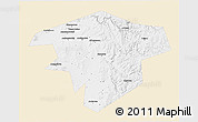 Classic Style 3D Map of Kugarchinskiy, single color outside