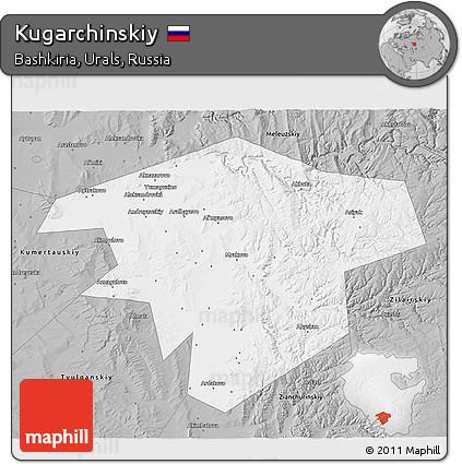 Gray 3D Map of Kugarchinskiy