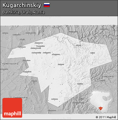 Gray 3D Map of Kugarchinskiy